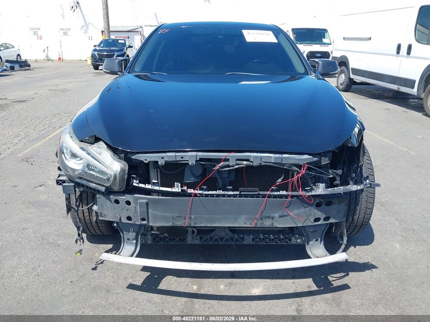 2014 Infiniti Q50 VIN JN1BV7AR7EM704828 IAAI salvage auction — FRONT END, Salvage Title, sold $2,800 on 2026-07-23 (photo 6)