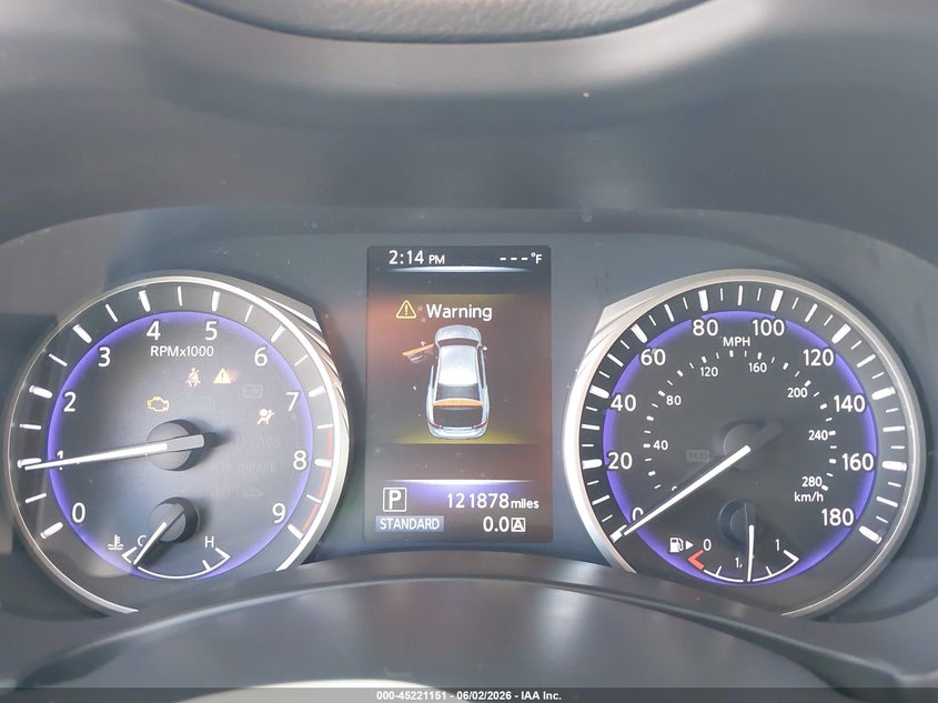 2014 Infiniti Q50 VIN JN1BV7AR7EM704828 IAAI salvage auction — FRONT END, Salvage Title, sold $2,800 on 2026-07-23 (photo 7)