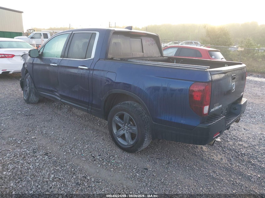 2022 Honda Ridgeline VIN 5FPYK3F76NB001849 IAAI salvage auction — FRONT END, Salvage Title, sold $4,450 on 2026-07-29 (photo 3)