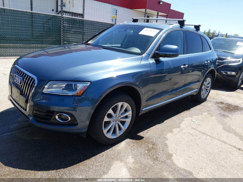 2016 Audi Q5 VIN WA1L2AFP0GA043446 IAAI salvage auction — Burn Engine, Salvage Title, sold $2,900 on 2026-07-16 (photo 2)