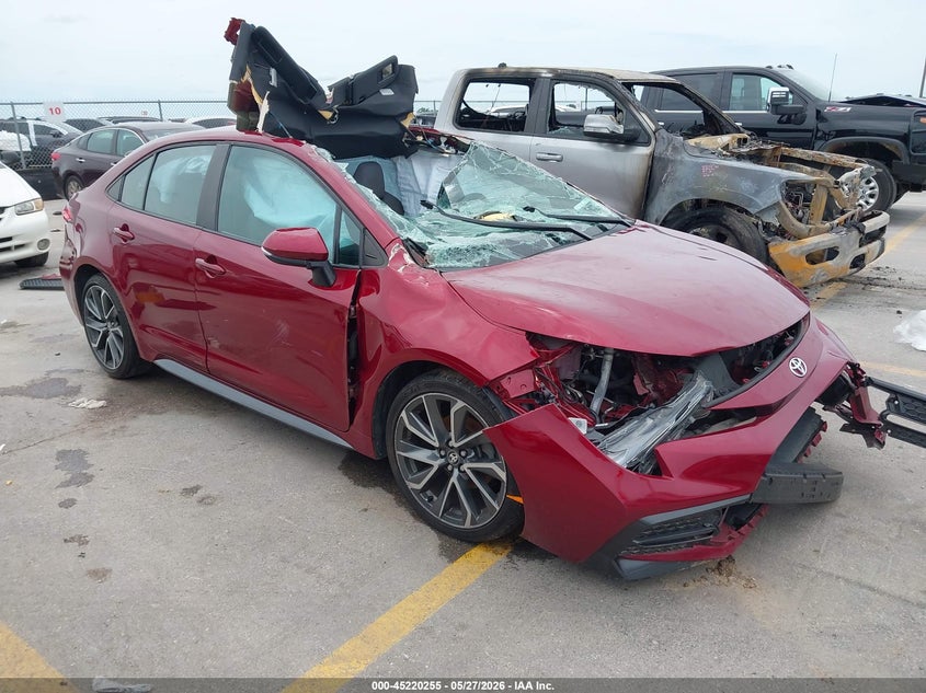 2022 Toyota Corolla VIN 5YFS4MCE9NP107217 IAAI salvage auction — FRONT & REAR, Salvage Title, sold $1,300 on 2026-07-23 (photo 1)