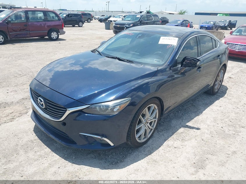 2016 Mazda 6 VIN JM1GJ1T50G1466007 IAAI salvage auction — HAIL, Salvage Title, sold $2,700 on 2026-07-22 (photo 2)