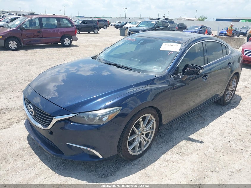 2016 Mazda 6 VIN JM1GJ1T50G1466007 IAAI salvage auction — HAIL, Salvage Title, sold $2,700 on 2026-07-22 (photo 6)