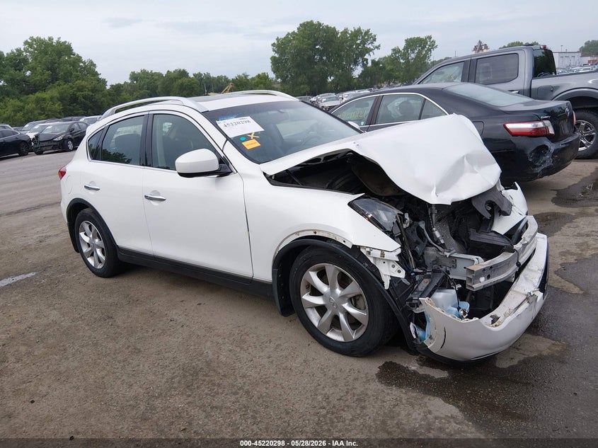 2010 Infiniti Ex VIN JN1AJ0HR1AM753991 IAAI salvage auction — FRONT END, Salvage (Kansas), sold $575 on 2026-07-08 (photo 1)