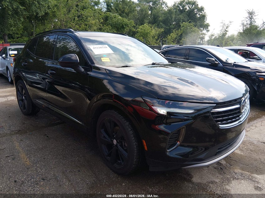 2021 Buick Envision VIN LRBFZPR48MD048423 IAAI salvage auction — HAIL, Salvage (Kansas), sold $8,250 on 2026-07-08 (photo 1)