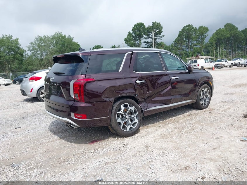 2022 Hyundai Palisade VIN KM8R54HE2NU376209 IAAI salvage auction — RIGHT SIDE, Salvage Title, sold $8,000 on 2026-07-06 (photo 4)