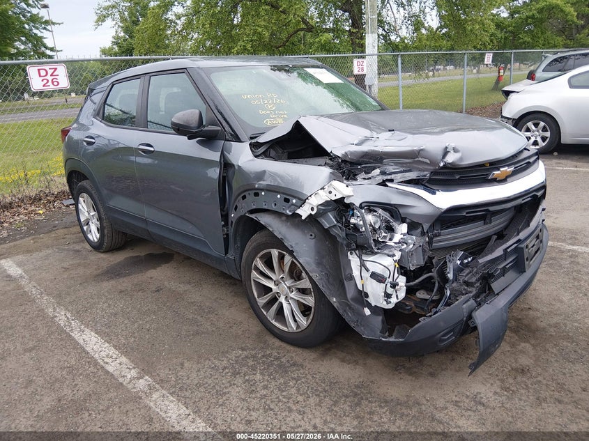 2021 Chevrolet Trailblazer VIN KL79MNSL9MB040942 IAAI salvage auction — FRONT END, Salvage (New Jersey), sold $925 on 2026-07-27 (photo 1)