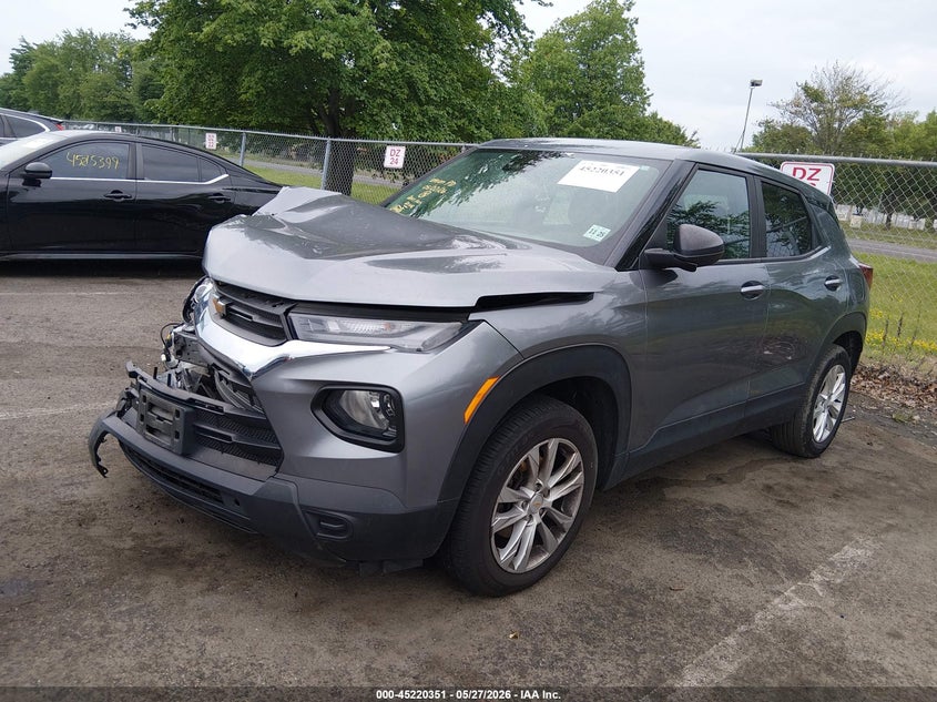 2021 Chevrolet Trailblazer VIN KL79MNSL9MB040942 IAAI salvage auction — FRONT END, Salvage (New Jersey), sold $925 on 2026-07-27 (photo 2)