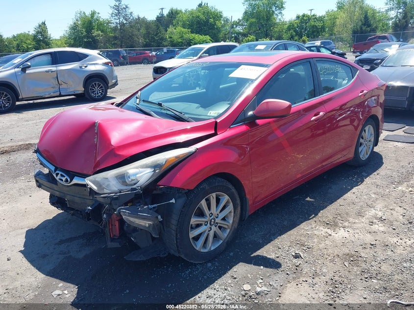2015 Hyundai Elantra VIN KMHDH4AE1FU355042 IAAI salvage auction — FRONT END, Salvage Title, sold $1,325 on 2026-07-14 (photo 2)