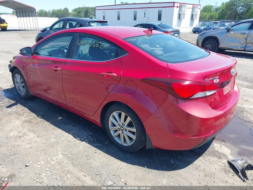 2015 Hyundai Elantra VIN KMHDH4AE1FU355042 IAAI salvage auction — FRONT END, Salvage Title, sold $1,325 on 2026-07-14 (photo 3)