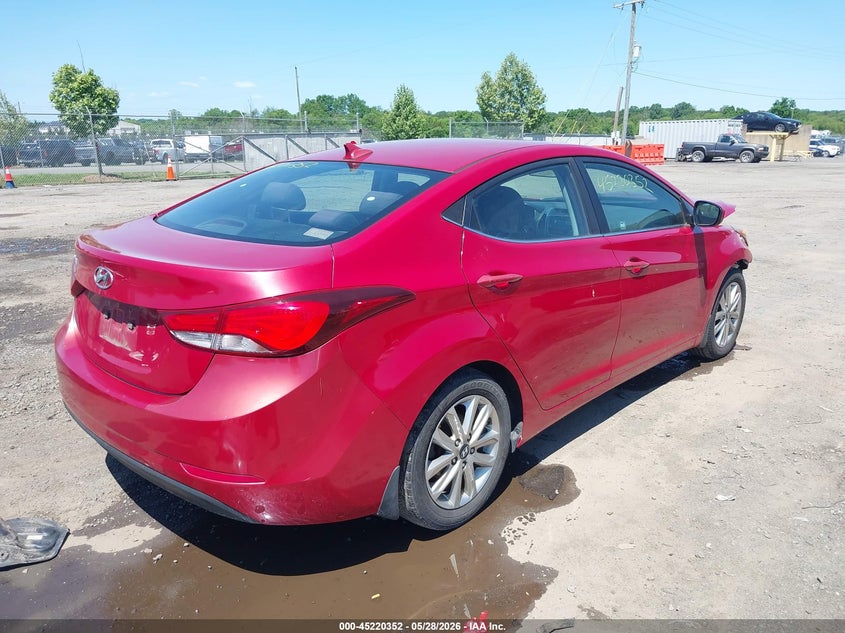 2015 Hyundai Elantra VIN KMHDH4AE1FU355042 IAAI salvage auction — FRONT END, Salvage Title, sold $1,325 on 2026-07-14 (photo 4)