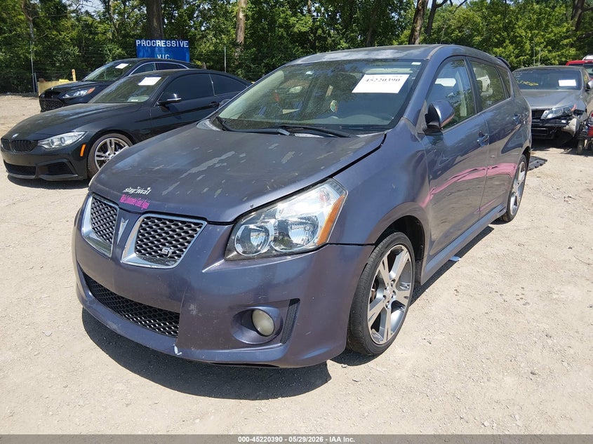 2009 Pontiac Vibe VIN 5Y2SR67079Z454276 IAAI salvage auction — FRONT & REAR, Salvage (Indiana), sold $375 on 2026-07-22 (photo 2)