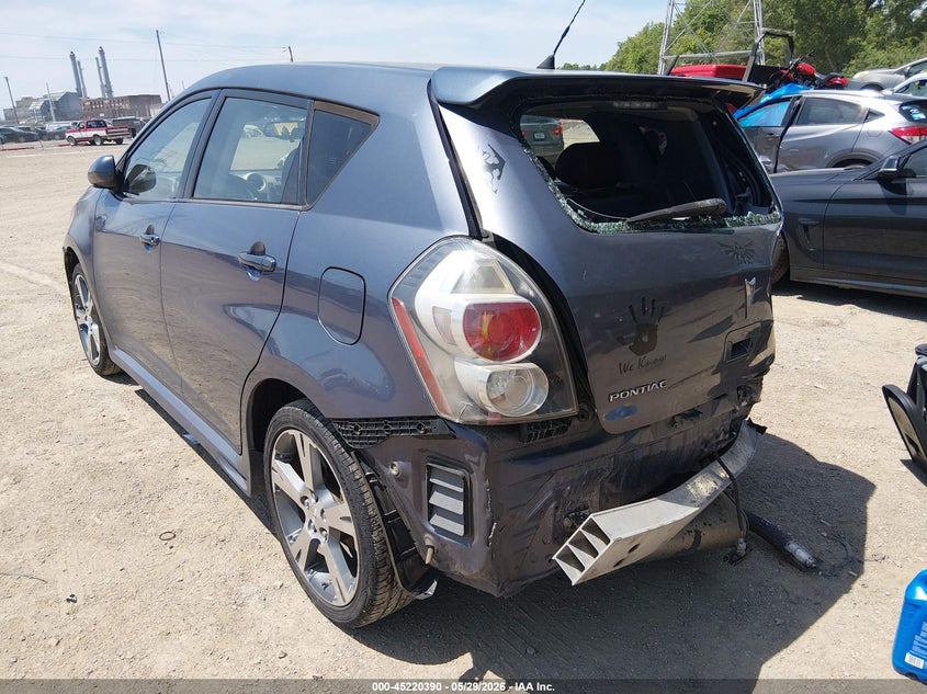 2009 Pontiac Vibe VIN 5Y2SR67079Z454276 IAAI salvage auction — FRONT & REAR, Salvage (Indiana), sold $375 on 2026-07-22 (photo 3)