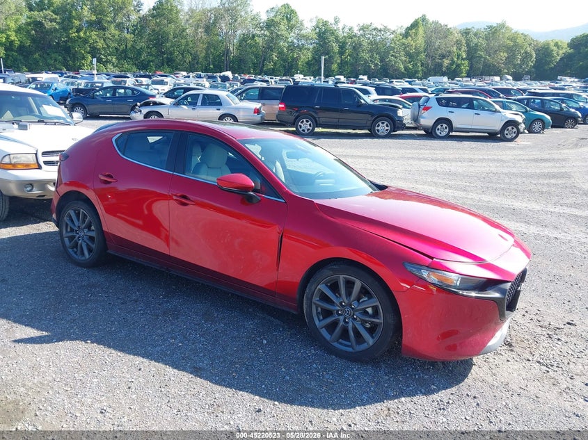2023 Mazda 3 VIN JM1BPALM0P1612762 IAAI salvage auction — FRONT & REAR, Salvage Title, sold $3,950 on 2026-07-14 (photo 1)