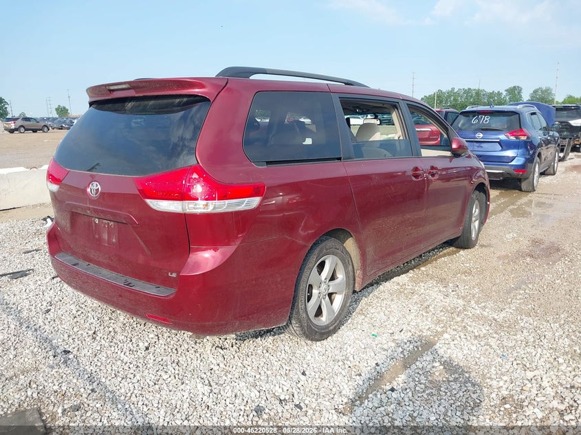 2011 Toyota Sienna VIN 5TDKK3DC0BS016269 IAAI salvage auction — WATER/FLOOD, Salvage (Ohio), sold $1,175 on 2026-07-08 (photo 4)