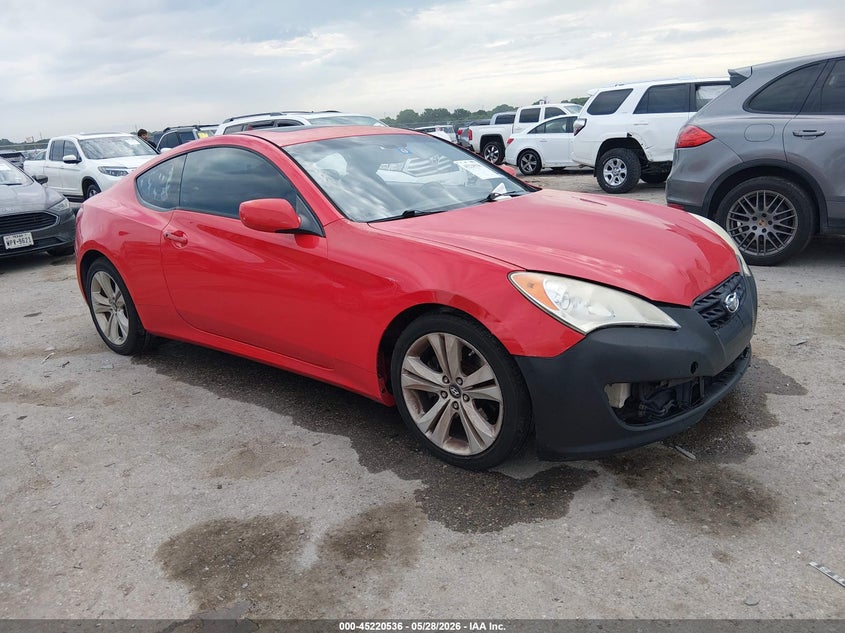 2010 Hyundai Genesis VIN KMHHT6KD9AU003725 IAAI salvage auction — LEFT SIDE, Original (Texas), sold $500 on 2026-07-28 (photo 1)