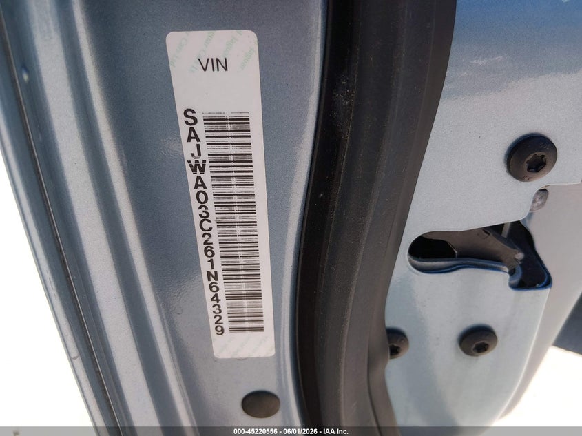 2006 Jaguar S type VIN SAJWA03C261N64329 IAAI salvage auction — NORMAL WEAR, Clear (California), sold $1,650 on 2026-07-06 (photo 9)