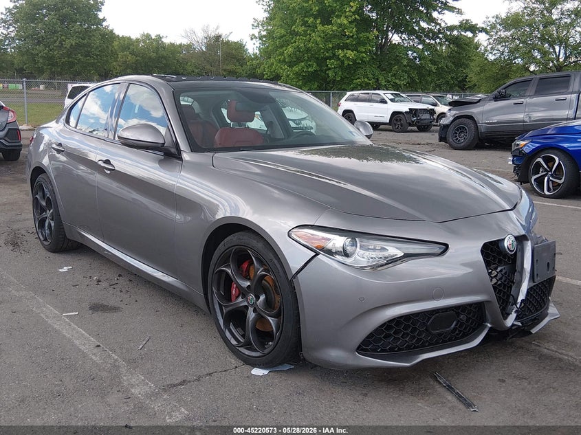 2018 Alfa romeo Giulia VIN ZARFAECNXJ7589925 IAAI salvage auction — FRONT END, Salvage (New Jersey), sold $75 on 2026-07-29 (photo 1)