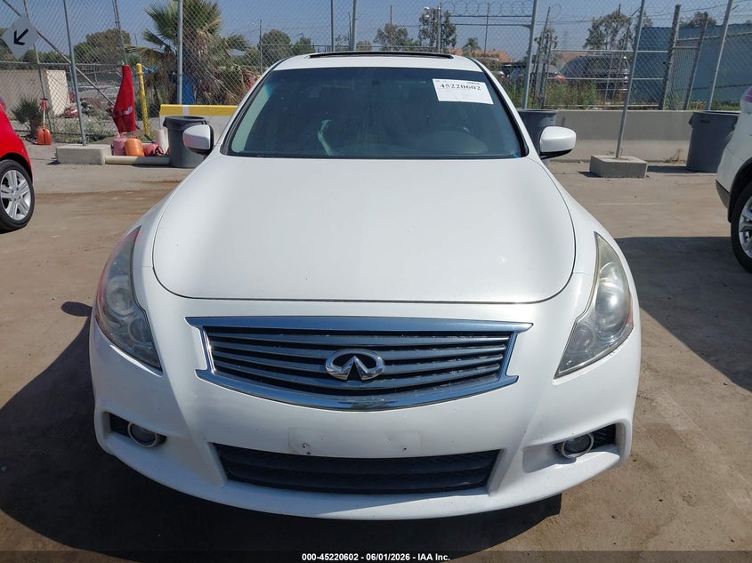 2013 Infiniti G VIN JN1CV6AP2DM301237 IAAI salvage auction — THEFT, Salvage Title, sold $5,400 on 2026-07-15 (photo 6)