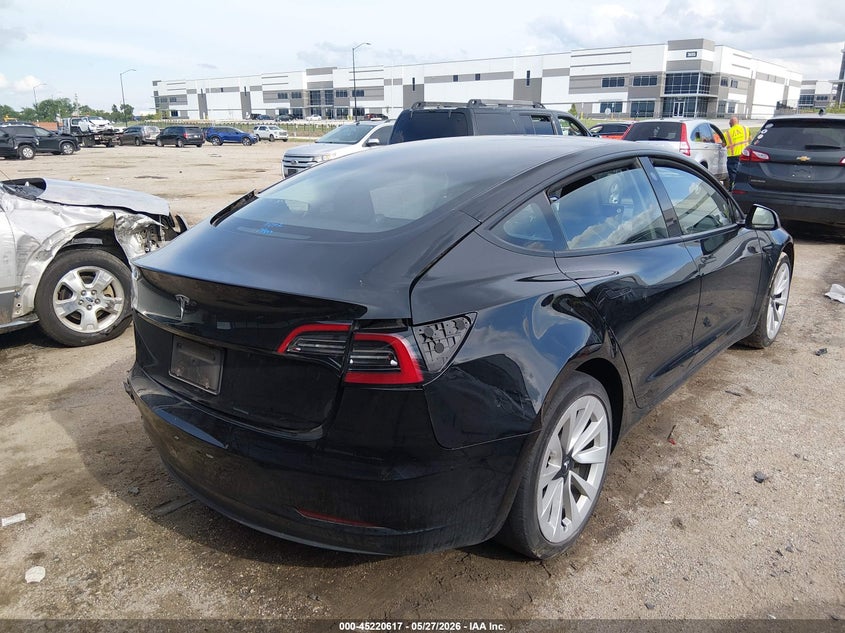 2023 Tesla Model 3 VIN 5YJ3E1EA0PF669760 IAAI salvage auction — REAR END, Salvage Title, sold $8,550 on 2026-07-16 (photo 4)
