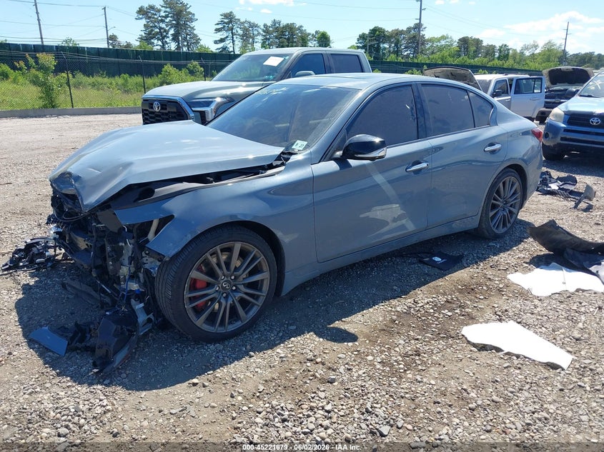 2022 Infiniti Q50 VIN JN1FV7DR6NM390439 IAAI salvage auction — FRONT END, Salvage Title, sold $7,875 on 2026-07-14 (photo 2)