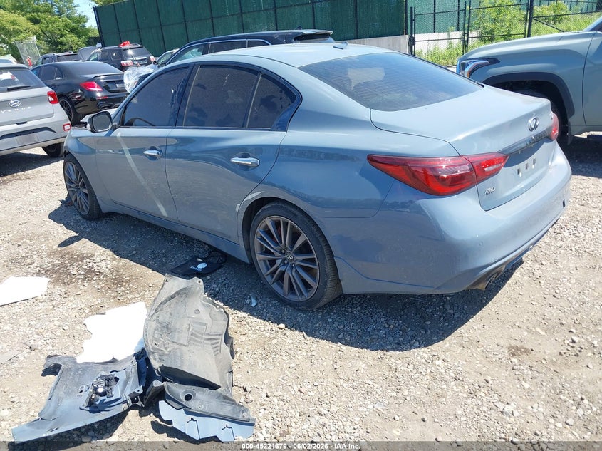 2022 Infiniti Q50 VIN JN1FV7DR6NM390439 IAAI salvage auction — FRONT END, Salvage Title, sold $7,875 on 2026-07-14 (photo 3)