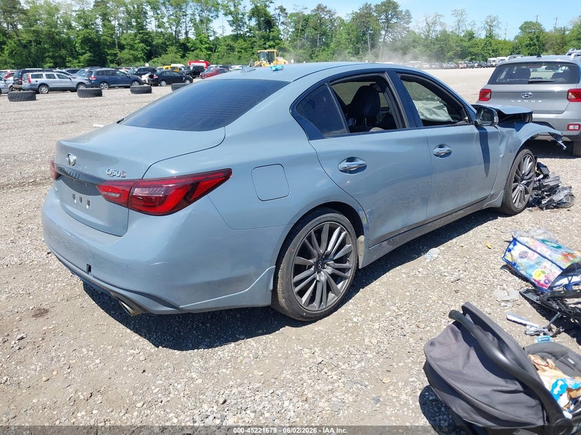 2022 Infiniti Q50 VIN JN1FV7DR6NM390439 IAAI salvage auction — FRONT END, Salvage Title, sold $7,875 on 2026-07-14 (photo 4)