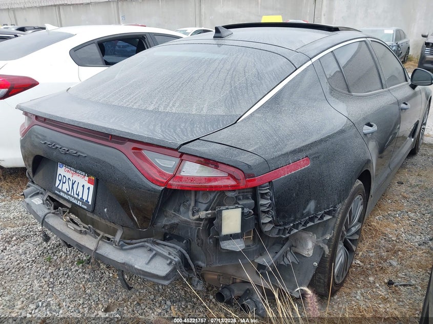 2018 Kia Stinger VIN KNAE25LA3J6013922 IAAI salvage auction — REAR END, Salvage Title, sold $3,300 on 2026-07-15 (photo 4)