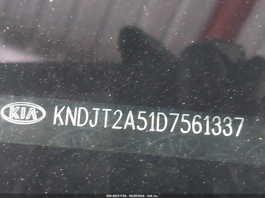 2013 Kia Soul VIN KNDJT2A51D7561337 IAAI salvage auction — FRONT END, Salvage Title, sold $450 on 2026-07-09 (photo 9)