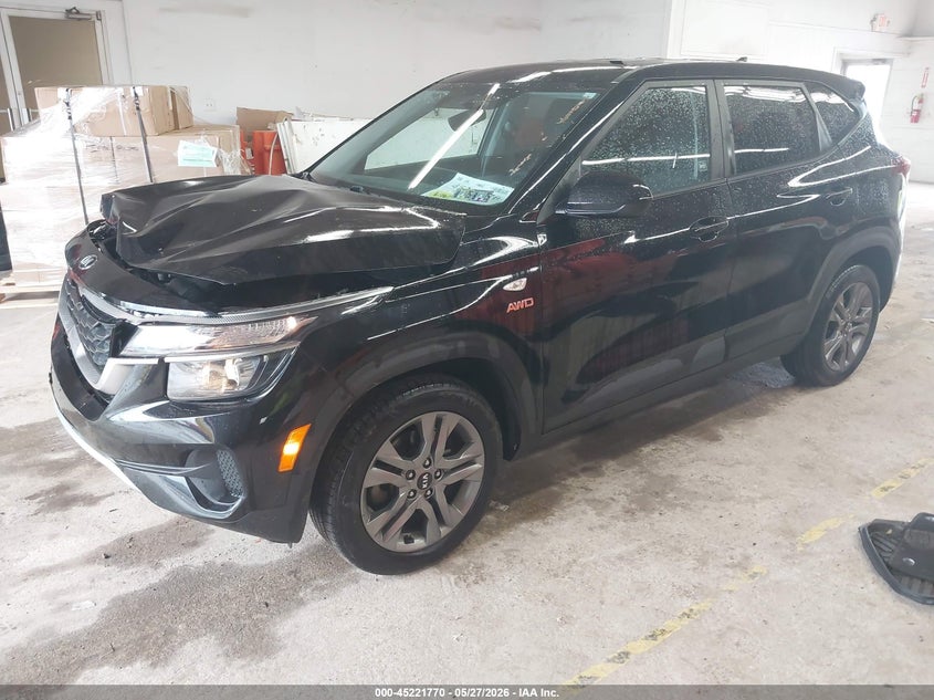 2021 Kia Seltos VIN KNDEPCAAXM7186072 IAAI salvage auction — FRONT & REAR, Salvage Title, sold $4,250 on 2026-07-15 (photo 2)