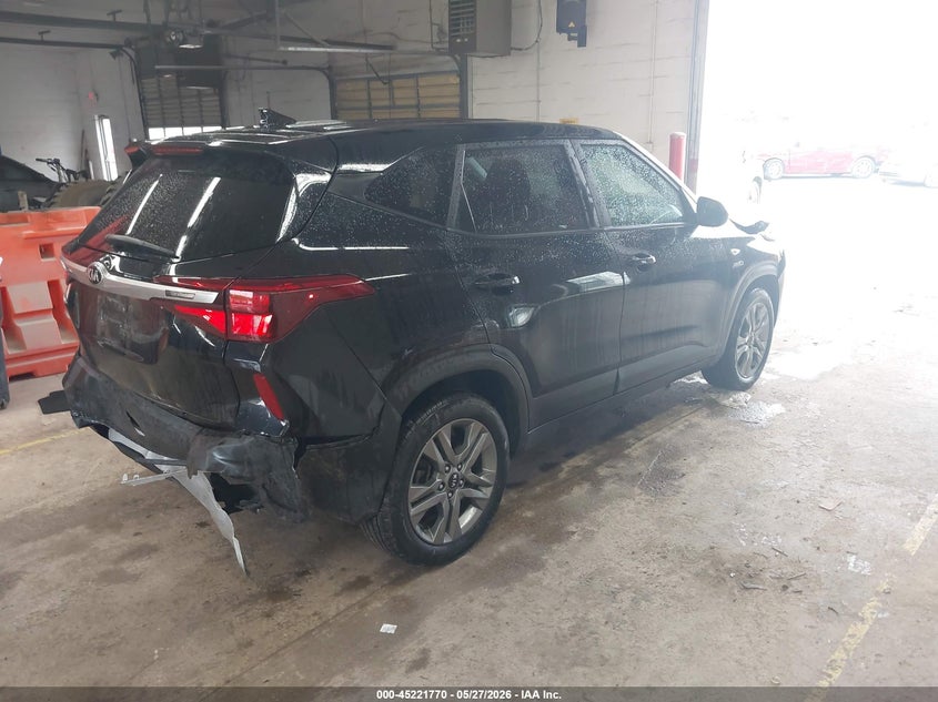 2021 Kia Seltos VIN KNDEPCAAXM7186072 IAAI salvage auction — FRONT & REAR, Salvage Title, sold $4,250 on 2026-07-15 (photo 4)