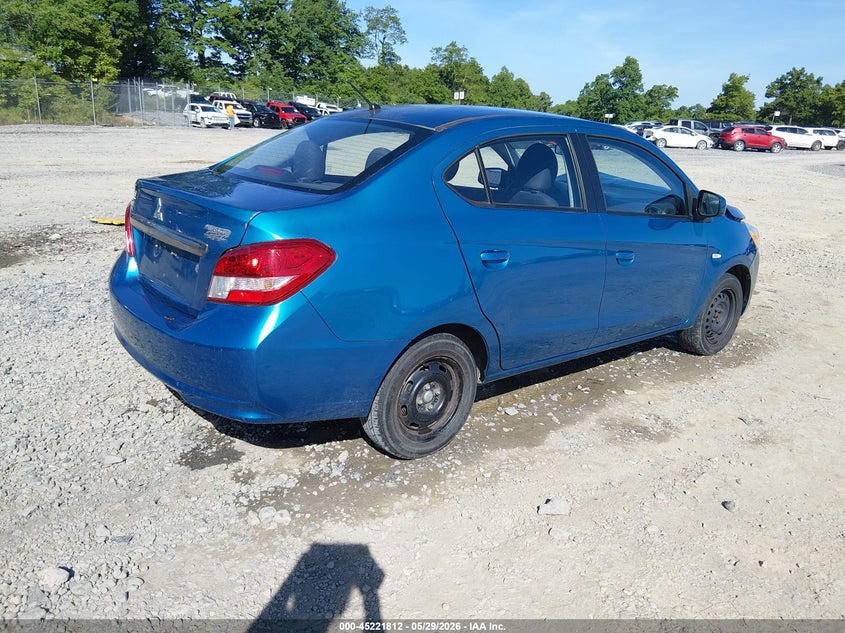 2017 Mitsubishi Mirage VIN ML32F3FJ9HHF12688 IAAI salvage auction — LEFT FRONT, Salvage (West Virginia), sold $675 on 2026-07-22 (photo 4)