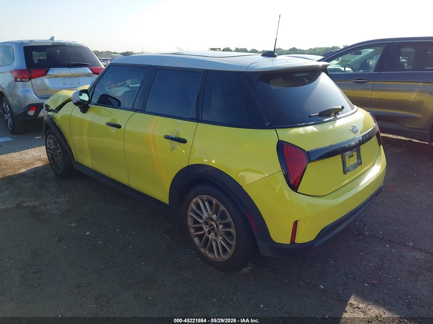 2025 Mini Cooper VIN WMW53GD0XS2X54477 IAAI salvage auction — FRONT END, Salvage (Texas), sold $5,150 on 2026-07-14 (photo 3)