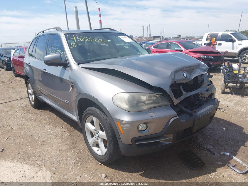 2008 BMW X5 VIN 5UXFE43548L036941 IAAI salvage auction — FRONT END, Clear (Indiana), sold $250 on 2026-07-22 (photo 1)