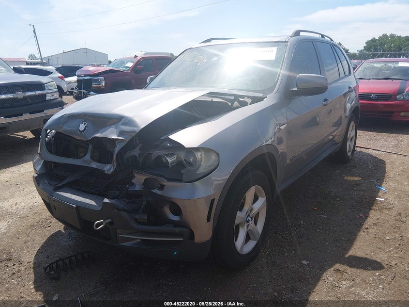 2008 BMW X5 VIN 5UXFE43548L036941 IAAI salvage auction — FRONT END, Clear (Indiana), sold $250 on 2026-07-22 (photo 2)