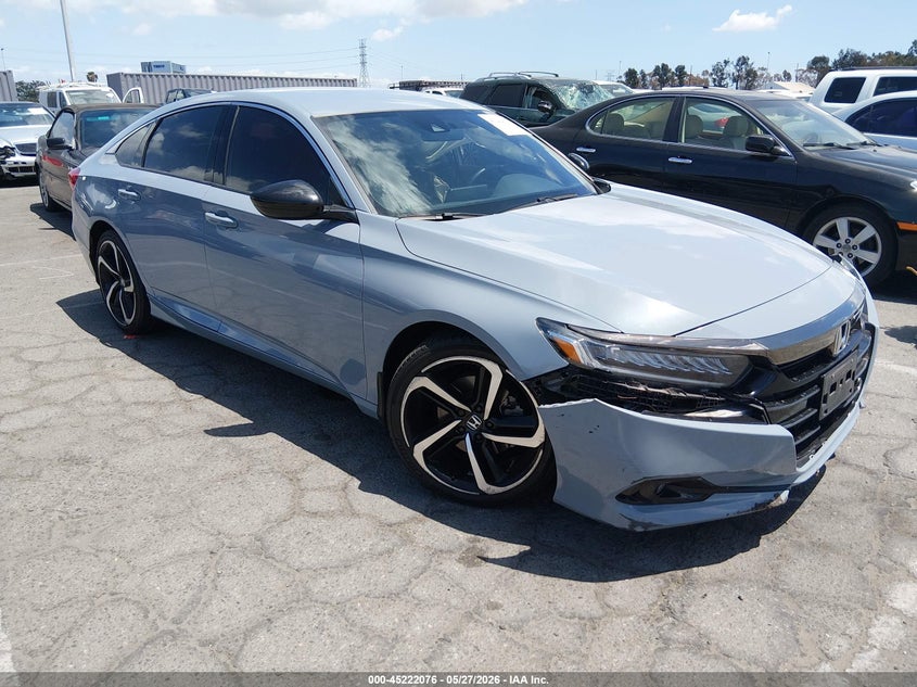 2021 Honda Accord VIN 1HGCV1F39MA089509 IAAI salvage auction — SIDE, Salvage Title, sold $4,500 on 2026-07-29 (photo 1)