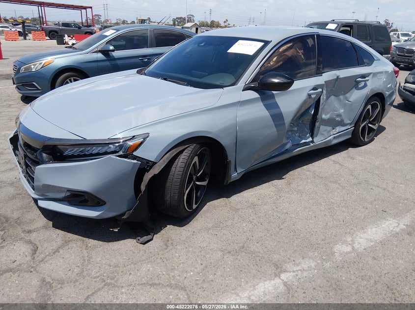 2021 Honda Accord VIN 1HGCV1F39MA089509 IAAI salvage auction — SIDE, Salvage Title, sold $4,500 on 2026-07-29 (photo 2)