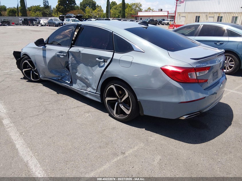 2021 Honda Accord VIN 1HGCV1F39MA089509 IAAI salvage auction — SIDE, Salvage Title, sold $4,500 on 2026-07-29 (photo 3)