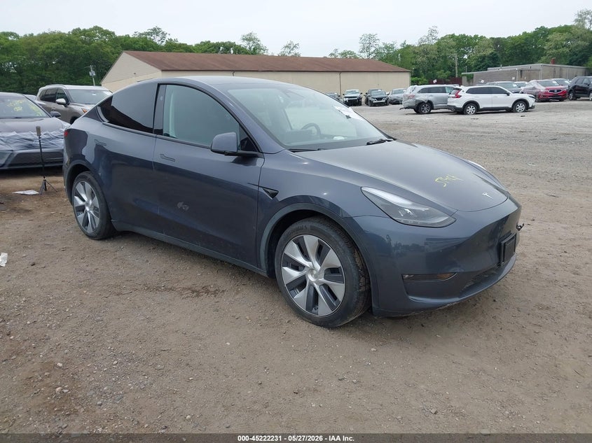 2023 Tesla Model y VIN 7SAYGDEE8PF845638 IAAI salvage auction — WATER/FLOOD, Mv-907A (New York), sold $9,100 on 2026-07-23 (photo 1)