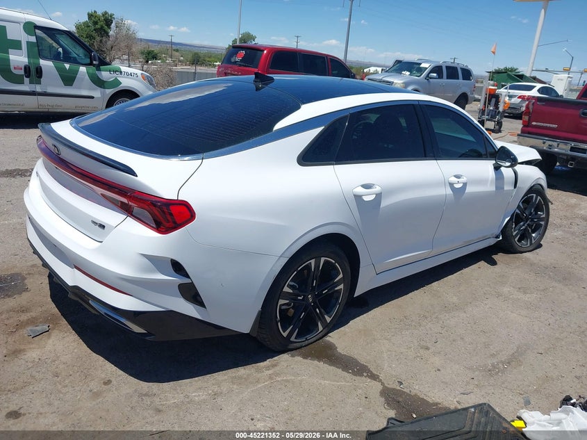 2021 Kia K5 VIN 5XXG64J28MG076686 IAAI salvage auction — RIGHT FRONT, Salvage (New Mexico), sold $5,700 on 2026-07-06 (photo 4)