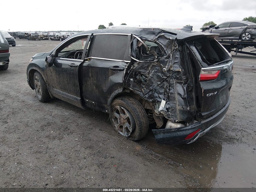 2017 Honda Cr-v VIN 7FARW1H57HE047992 IAAI salvage auction — LEFT REAR, Salvage Title, sold $3,250 on 2026-07-22 (photo 3)