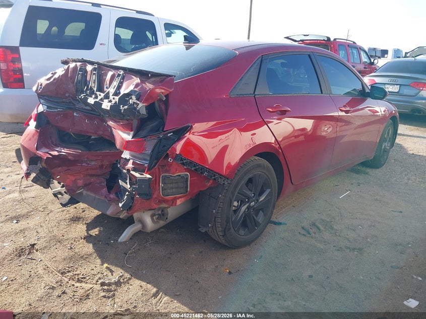 2023 Hyundai Elantra VIN KMHLM4AGXPU624990 IAAI salvage auction — REAR END, Salvage Title, sold $3,200 on 2026-07-28 (photo 4)