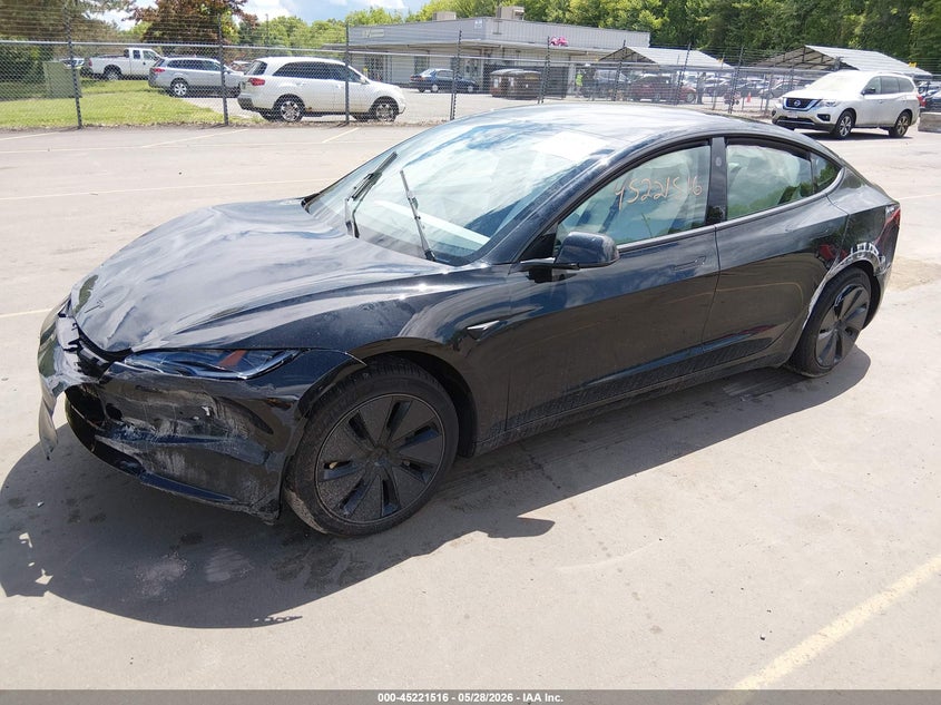 2026 Tesla Model 3 VIN 5YJ3E1EAXTF139807 IAAI salvage auction — FRONT END, Salvage Title, sold $14,500 on 2026-07-23 (photo 2)