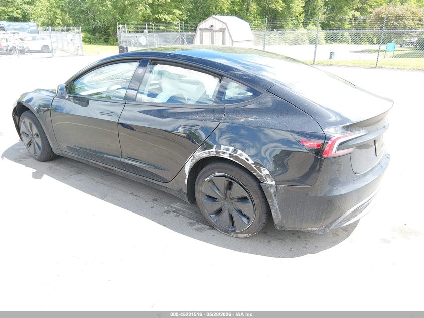 2026 Tesla Model 3 VIN 5YJ3E1EAXTF139807 IAAI salvage auction — FRONT END, Salvage Title, sold $14,500 on 2026-07-23 (photo 3)