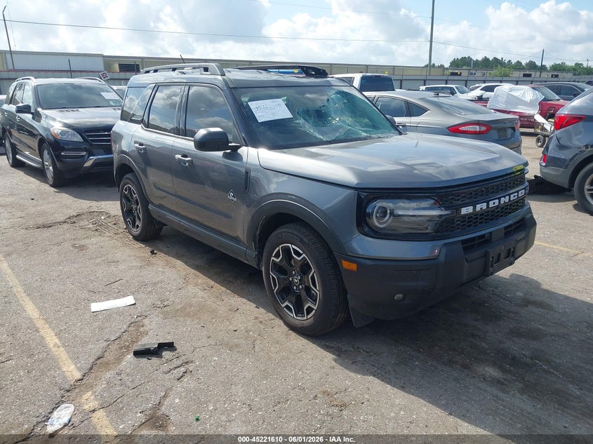 2025 Ford Bronco sport VIN 3FMCR9CN1SRF26957 IAAI salvage auction — ROOF, Salvage Title, sold $9,600 on 2026-07-24 (photo 1)