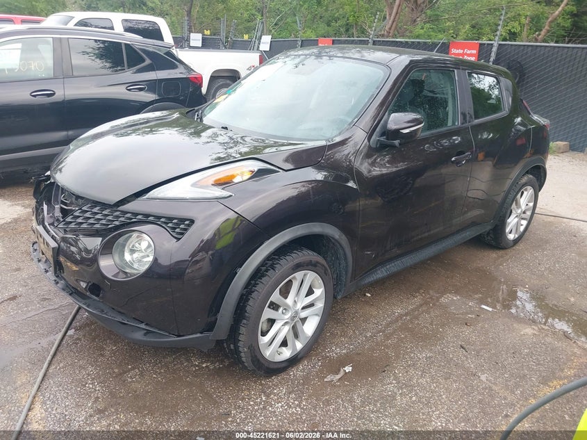 2016 Nissan Juke VIN JN8AF5MV4GT654504 IAAI salvage auction — FRONT END, Salvage Title, sold $1,125 on 2026-07-22 (photo 2)