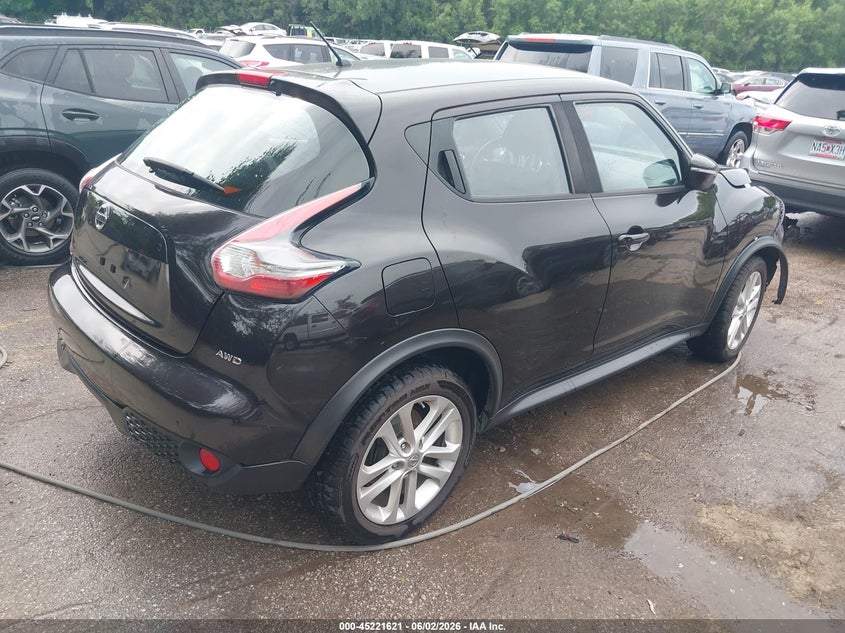 2016 Nissan Juke VIN JN8AF5MV4GT654504 IAAI salvage auction — FRONT END, Salvage Title, sold $1,125 on 2026-07-22 (photo 4)