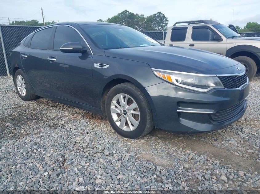 2016 Kia Optima VIN 5XXGT4L35GG024774 IAAI salvage auction — REAR END, Salvage Title, sold $1,100 on 2026-07-20 (photo 1)
