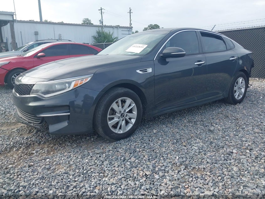 2016 Kia Optima VIN 5XXGT4L35GG024774 IAAI salvage auction — REAR END, Salvage Title, sold $1,100 on 2026-07-20 (photo 2)