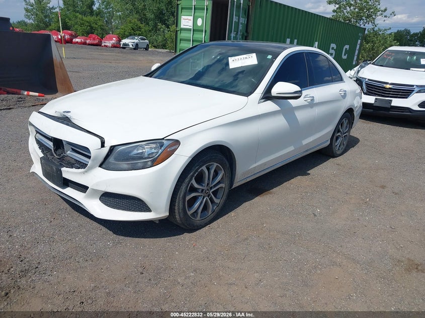 2018 Mercedes-benz C-klasse VIN WDDWF4KB5JR326846 IAAI salvage auction — FRONT END, Mv-907A (New York), sold $25 on 2026-07-28 (photo 2)